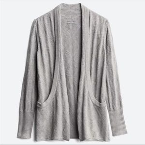 Market & Spruce Grey Antonie Cardigan Sweater Minimalist Bohemian Cabin Warm S